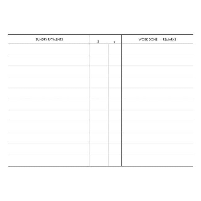 Collins Vehicle Log Book No.70 65 Leaf 136x163mm-Officecentre