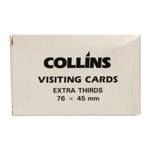 Collins Visiting Cards Extra Thirds 76x45mm Packet 52-Officecentre