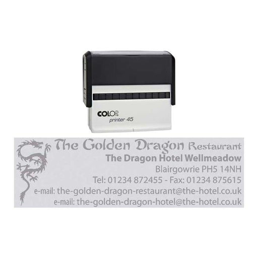 Colop Printer 45 Oblong Black-Officecentre