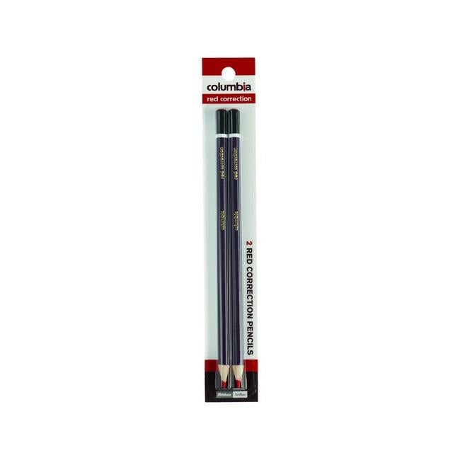 Columbia correction red pencil round pk2-Officecentre