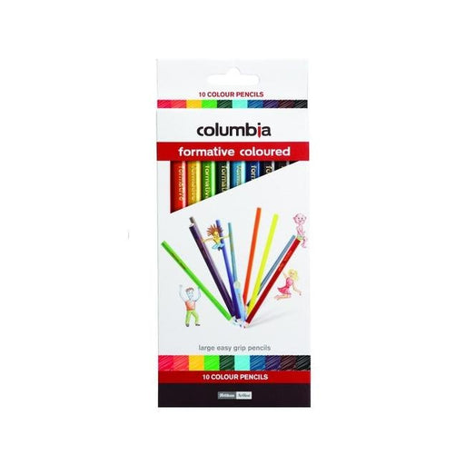 Columbia formative colour pencil round pk10-Officecentre