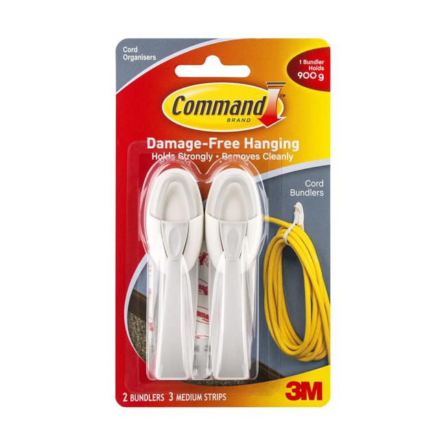 Command Cord Bundler 17304 Medium White Pk/2-Officecentre
