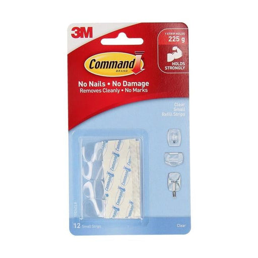 Command Refill Strips 17024CLR Small Clear Pk/12-Officecentre