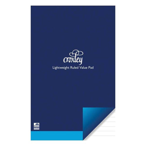 Croxley Pad Size 1 202x127mm Value Lightweight Ruled 90 Leaf-Officecentre