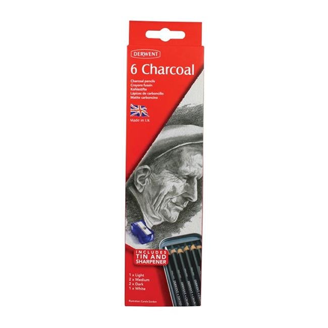 Derwent charcoal pencil tin 6-Officecentre