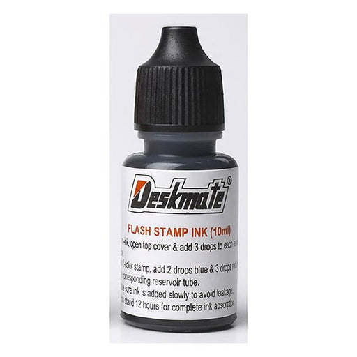 Deskmate stamp pad refill ink 30ml black-Officecentre