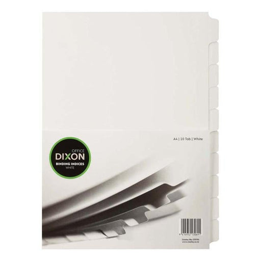 Dixon Binding Indices A4 White 10 Tab-Officecentre