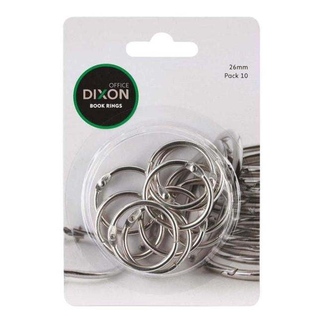 Dixon Book Rings 26mm 10 Pack-Officecentre