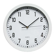 Dixon Clock Wall Round Glass Face White 30cmx30cm-Officecentre