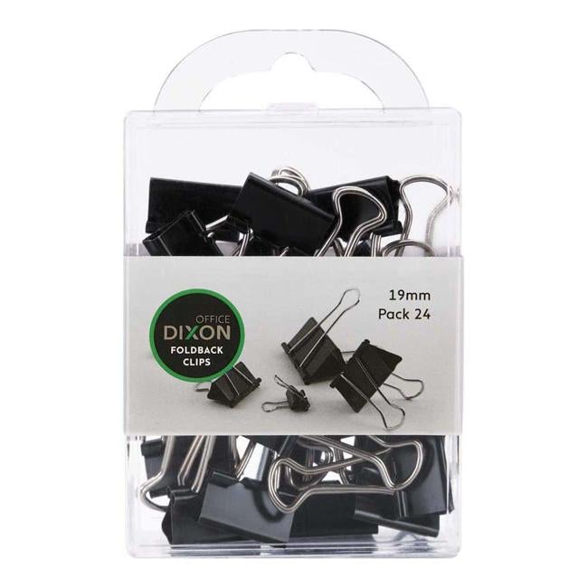 Dixon Foldback Clips 19mm Pack 24-Officecentre