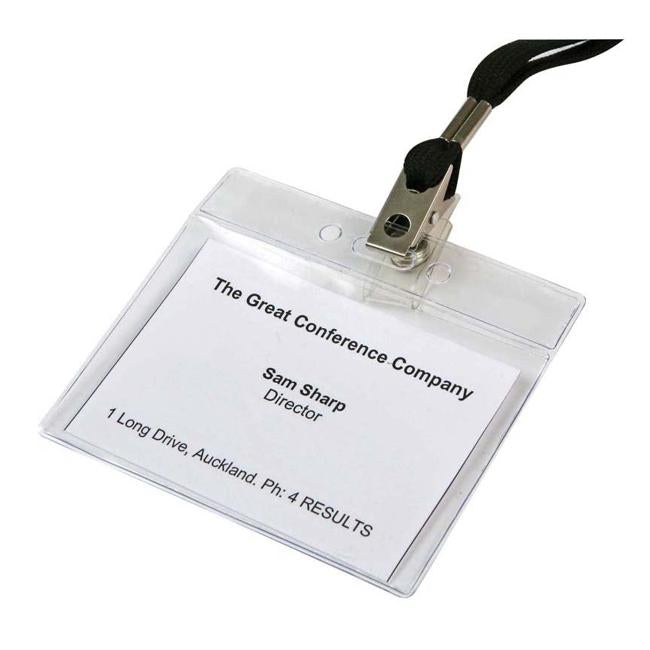 Dixon Id Pouch Landscape Pack 10 Soft Clear Hangsell-Officecentre