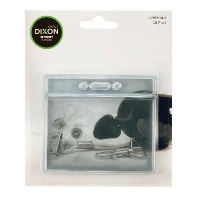 Dixon Id Pouch Landscape Pack 10 Soft Clear Hangsell-Officecentre