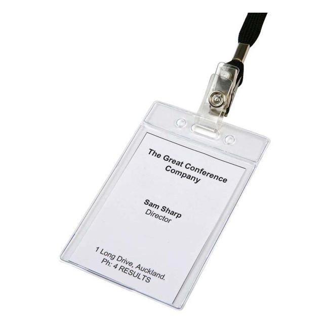 Dixon Id Pouch Portrait Pack 10 Soft Clear Hangsell-Officecentre