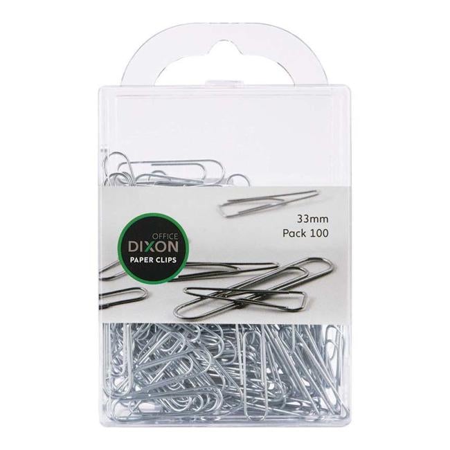 Dixon Paper Clips 33mm Pk 100 Round-Officecentre