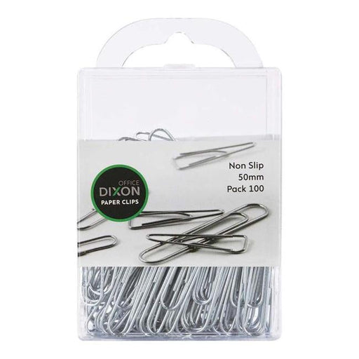 Dixon Paper Clips 50mm Nonslip Pack 100-Officecentre