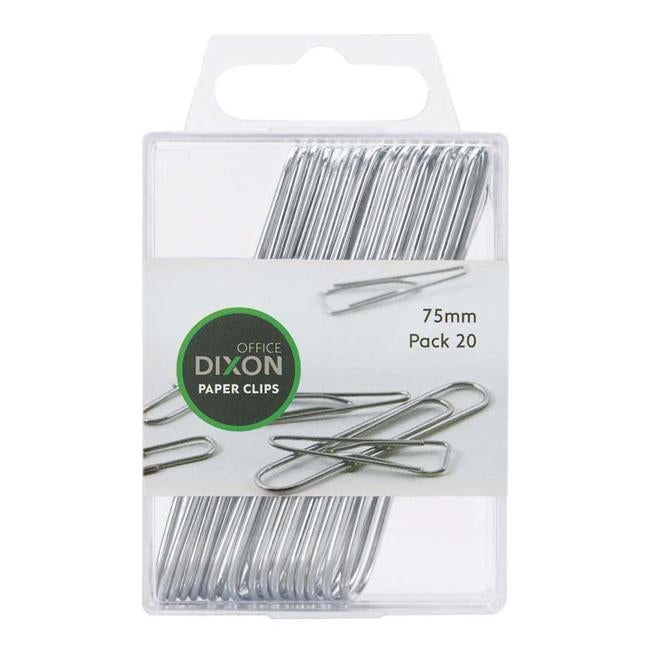 Dixon Paper Clips 75mm Pack 20-Officecentre