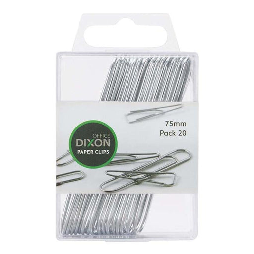 Dixon Paper Clips 75mm Pack 20-Officecentre