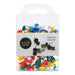 Dixon Push Pins Pack 100 Assorted Colour-Officecentre