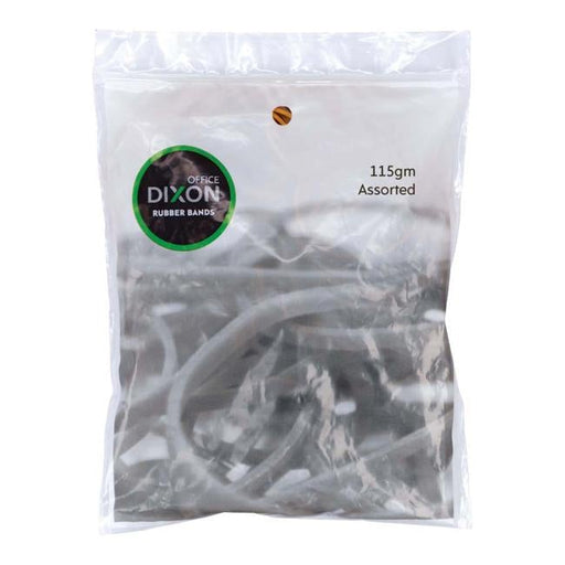 Dixon Rubber Bands 115gm Assorted Sizes-Officecentre