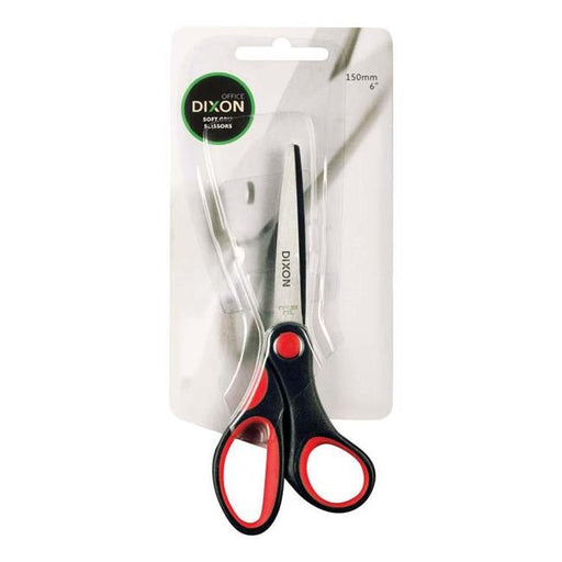 Dixon Scissors Soft Grip Black And Red 150mm 6″-Officecentre