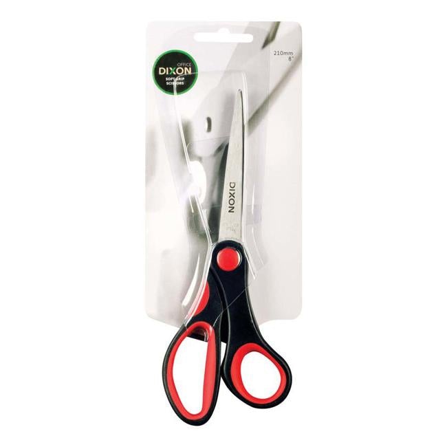 Dixon Scissors Soft Grip Black And Red 210mm 8″-Officecentre