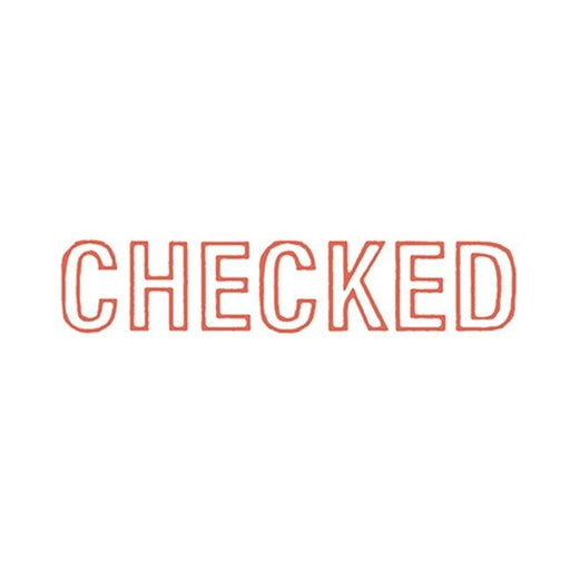 Dixon Stamp 022 Checked Red Pre Inked-Officecentre