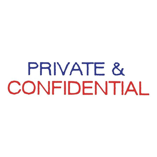 Dixon Stamp 045 Private Confidential Blue Red Pre Inked-Officecentre