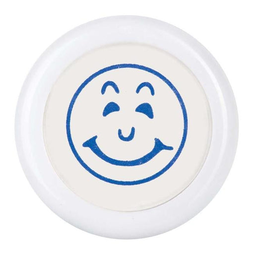 Dixon Stamp 061 Smiley Face Large Blue Pre Inked-Officecentre