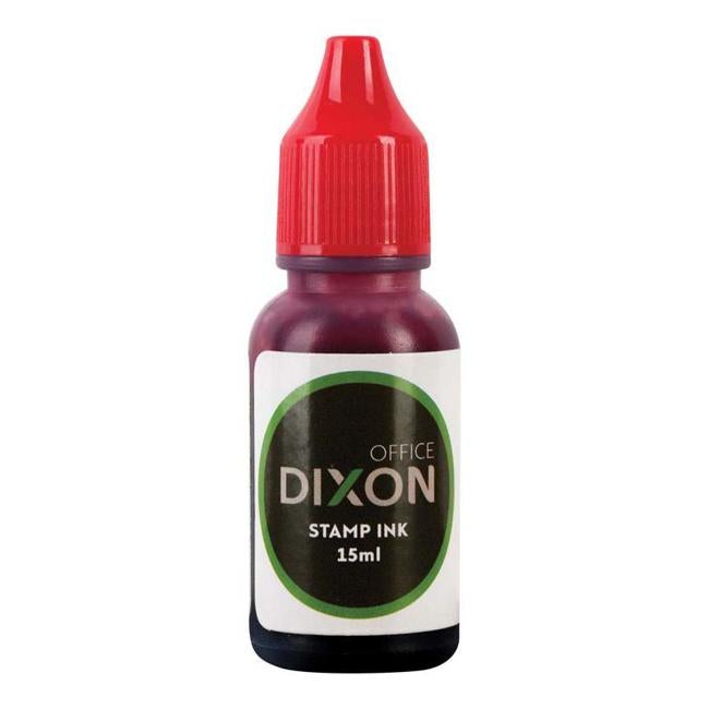 Dixon Stamp Refill Red 15ml Pre Inked-Officecentre