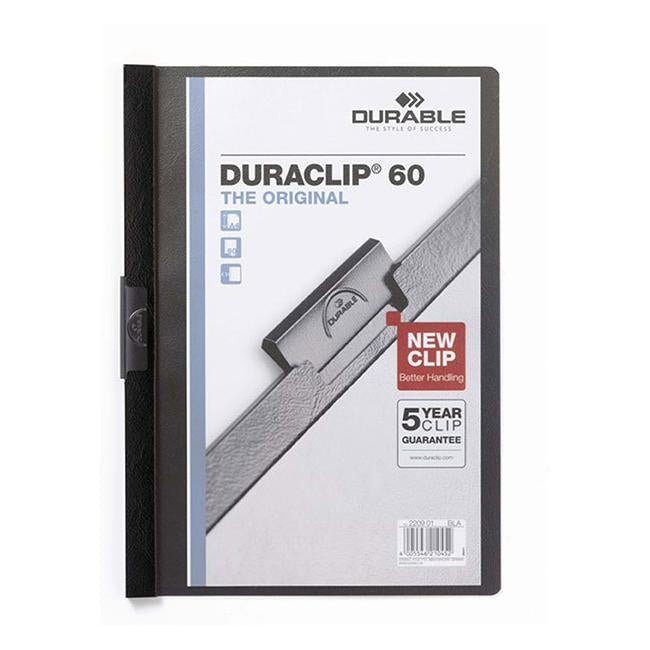 Durable duraclip document file a4 60 sheet black-Officecentre