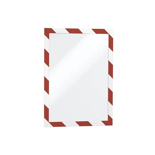 Durable duraframe security self-adhesive a4 red/white-Officecentre