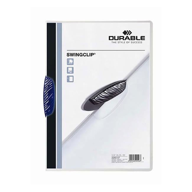 Durable swing clip document file a4 30 sheet dark blue-Officecentre