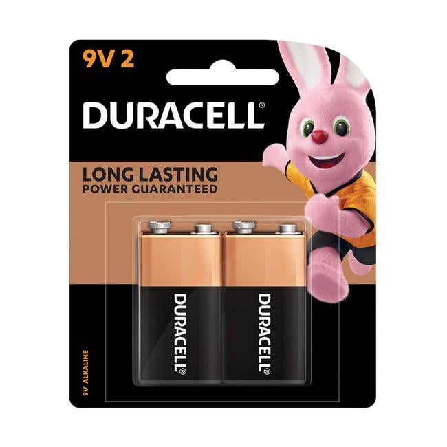 Duracell Coppertop Alkaline 9V Battery Pack of 2-Officecentre