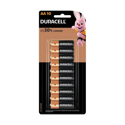 Duracell Coppertop Alkaline AA Battery Pack of 10-Officecentre
