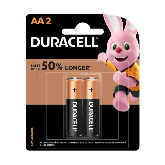 Duracell Coppertop Alkaline AA Battery Pack of 2-Officecentre