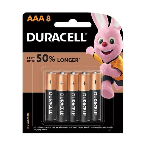 Duracell Coppertop Alkaline AAA Battery Pack of 8-Officecentre