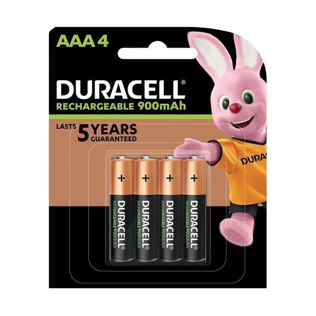 Duracell Rechargeable AAA Battery Pack of 4-Officecentre