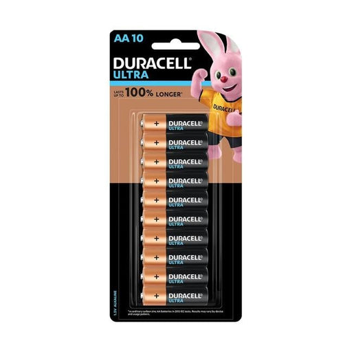 Duracell Ultra Alkaline AA Battery Pack of 10-Officecentre