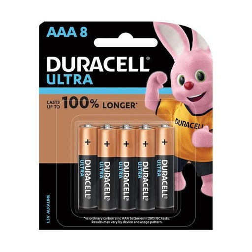 Duracell Ultra Alkaline AAA Battery Pack of 8-Officecentre