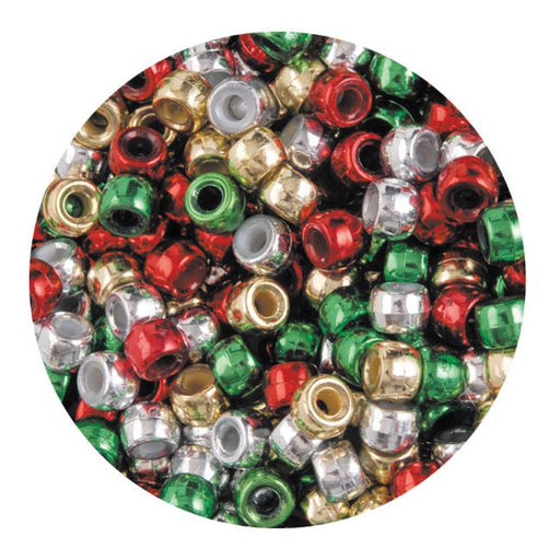 EC Beads Pony 1000 Piece Silver Gold Red Green-Officecentre