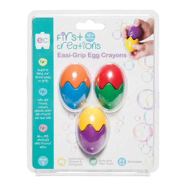 EC First Creations Easi-Grip Egg Crayons Set 3-Officecentre