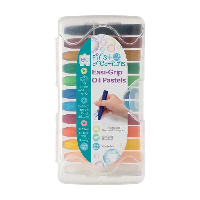 EC First Creations Easi-Grip Oil Pastels Set 12-Officecentre