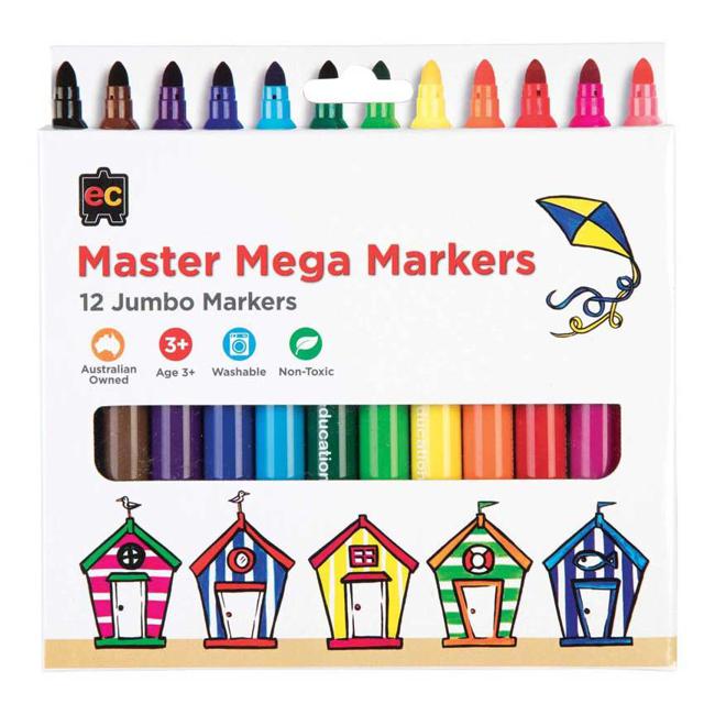 EC Master Mega Markers Pack 12-Officecentre