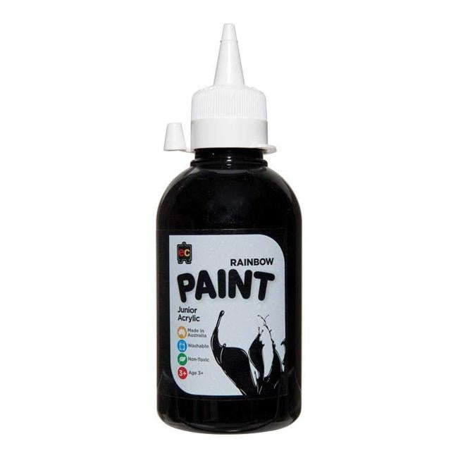 EC Paint Rainbow Acrylic Black 250ml-Officecentre