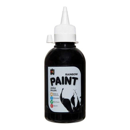 EC Paint Rainbow Acrylic Black 250ml-Officecentre