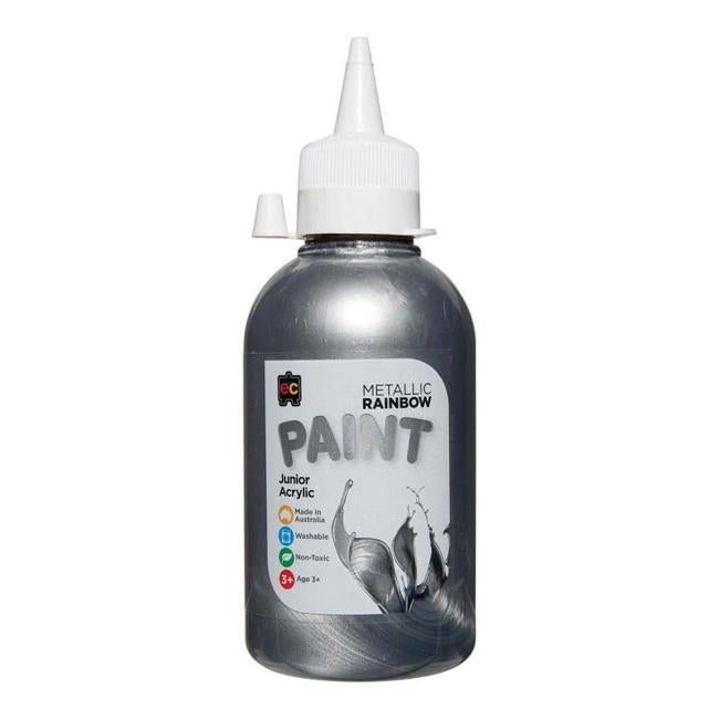 EC Paint Rainbow Acrylic Silver 250ml-Officecentre