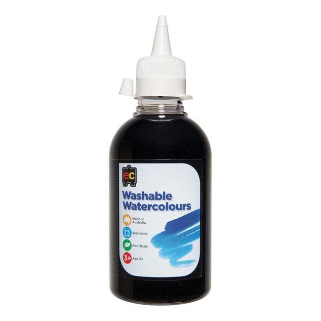 EC Paint Washable Watercolours 250ml Black-Officecentre