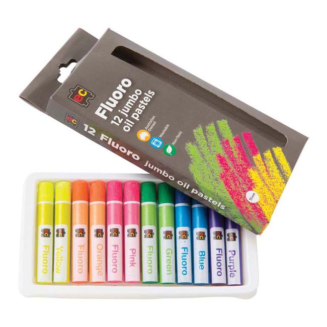 EC Pastels Jumbo Fluoro 12 Pack-Officecentre