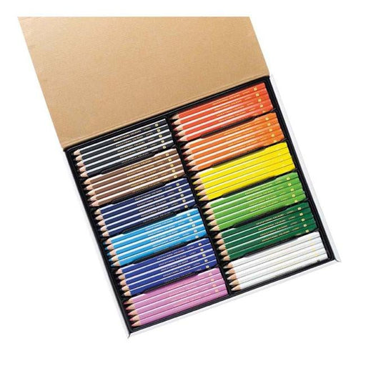 EC Triangular Pencils Pack 120 Washable Assorted Colours With Sharpener-Officecentre