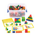 EDX Linking Cube Set 504Pcs With 42 Activity Cards 400 Cubes 50 Triangles 50 Quad-Officecentre